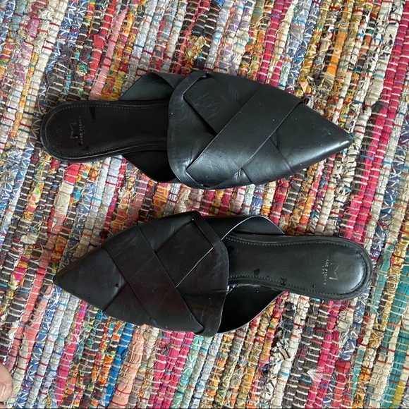 Marc Fisher Shoes - MARC FISHER Leather Sono Mules